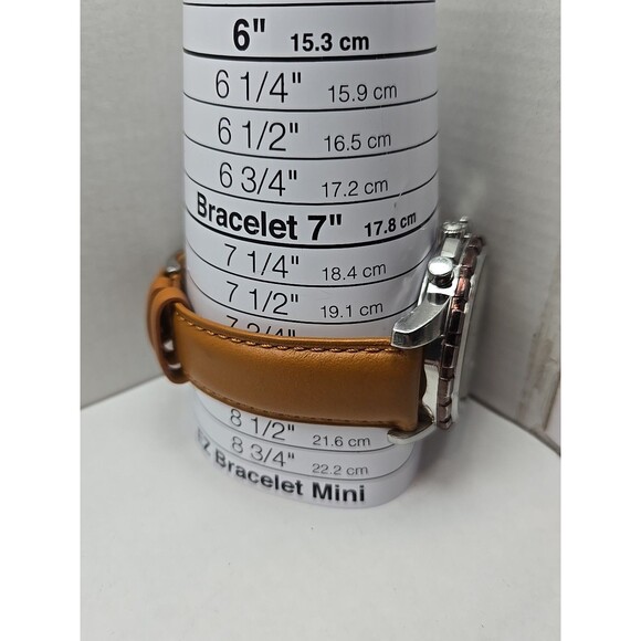 Fossil Dean FS4543 Chronograph Silver Tone Watch Leather 47mm Quartz New Battery - Picture 9 of 14